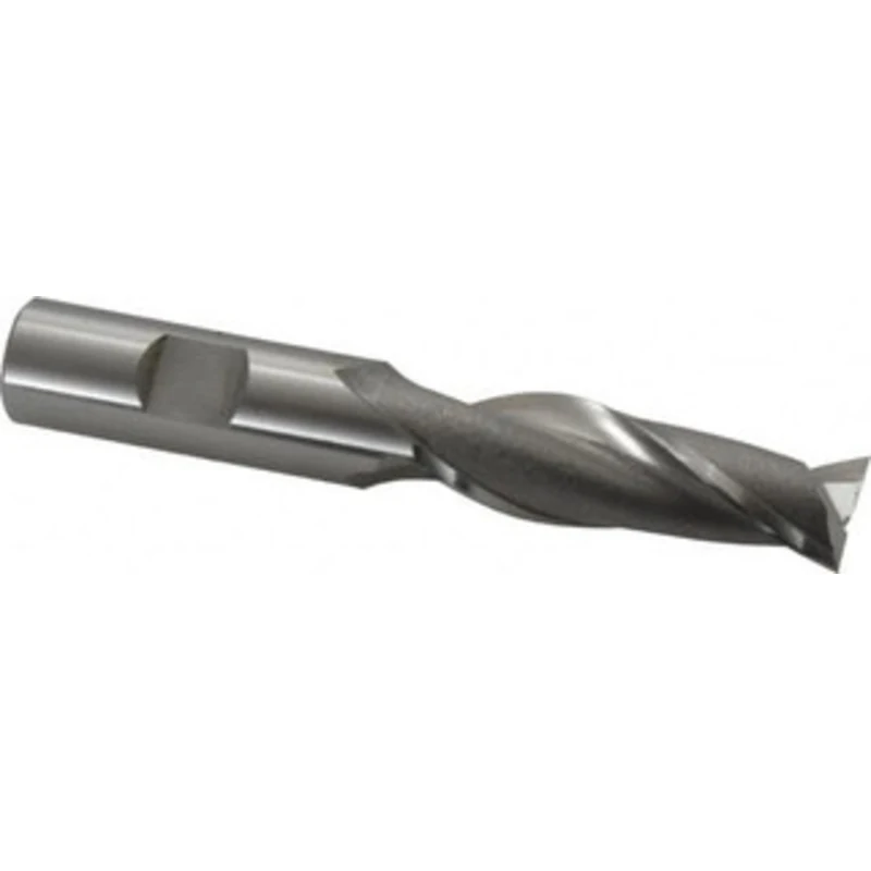 OSG 5/8, 2 LOC, 5/8 Shank Diam, 4-1/8 OAL, 2 Flute, Cobalt Square End Mill Single End, Uncoated, Spiral Flute, 30 Hel...