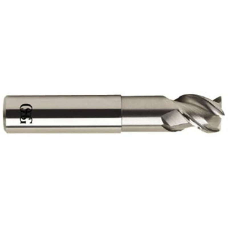 OSG 5/8, 5/8 LOC, 5/8 Shank Diam, 3-1/2 OAL, 3 Flute, Solid Carbide Square End Mill Single End, Uncoated, Spiral Flut...
