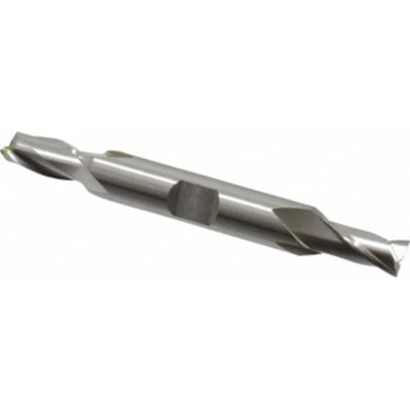 OSG 7.5mm, 9/16 LOC, 3/8 Shank Diam, 3-1/8 OAL, 2 Flute, Cobalt Square End Mill Double End, Uncoated, Spiral Flute, 3...