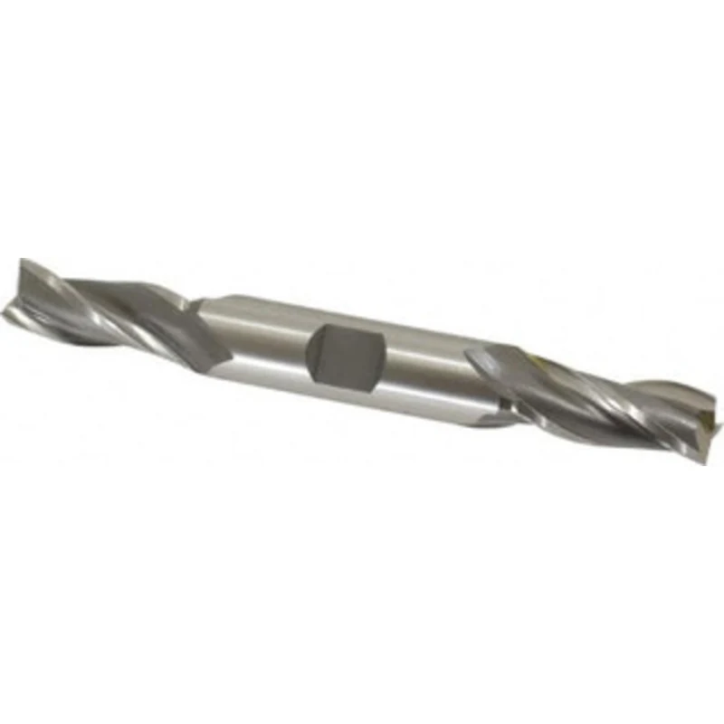 OSG 7/16, 1 LOC, 1/2 Shank Diam, 4-1/8 OAL, 3 Flute, Cobalt Square End Mill Double End, Uncoated, Spiral Flute, 30 He...