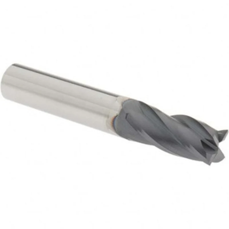 OSG 7/16, 1 LOC, 7/16 Shank Diam, 2-3/4 OAL, 4 Flute, Solid Carbide Square End Mill Single End, TiAlN Finish, Spiral ...