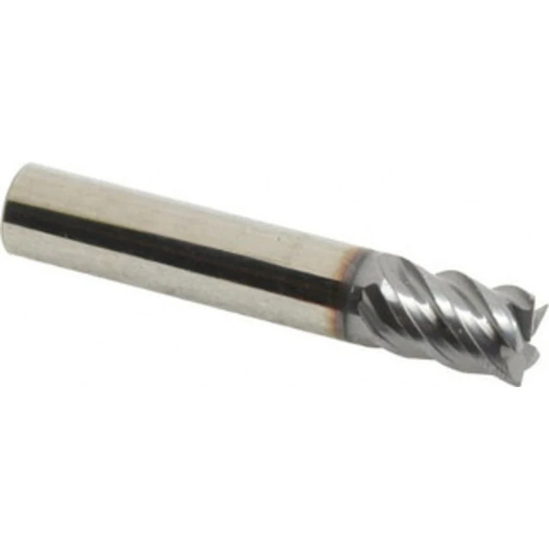 OSG 7/16, 5/8 LOC, 7/16 Shank Diam, 2-1/2 OAL, 5 Flute, Solid Carbide Square End Mill Single End, TiCN Finish, Spiral...