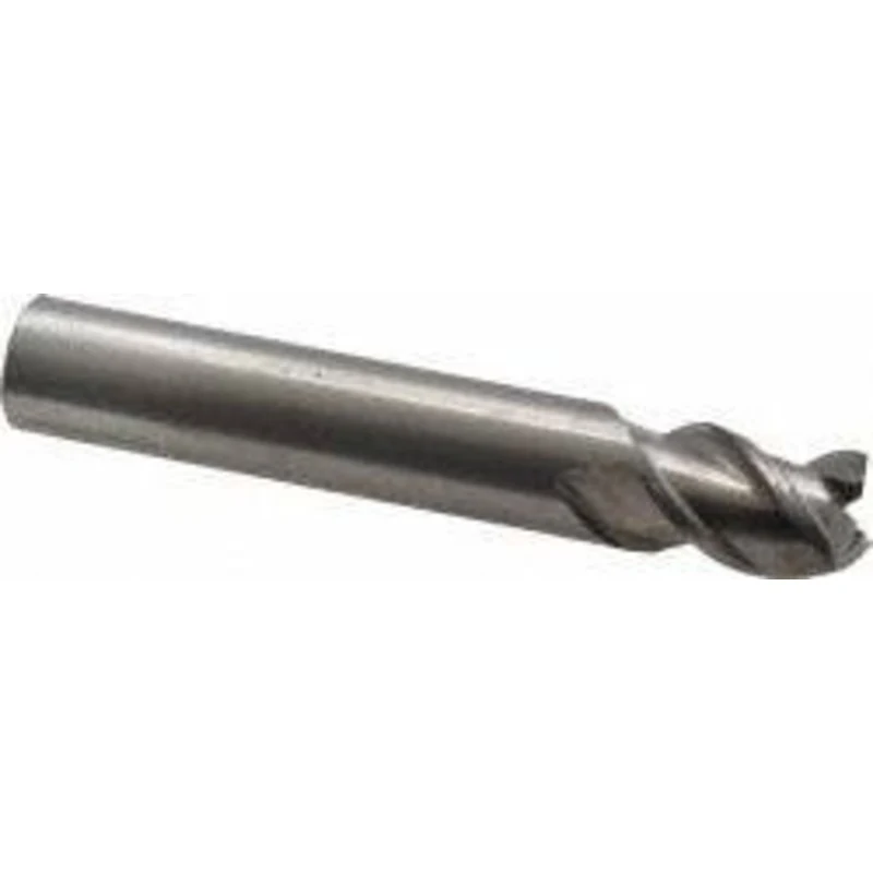 OSG 7/16, 9/16 LOC, 7/16 Shank Diam, 2-3/4 OAL, 3 Flute, Solid Carbide Square End Mill Single End, Uncoated, Spiral F...