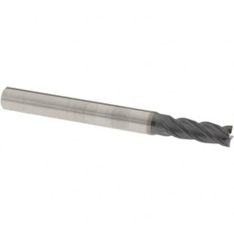 OSG 7/32, 5/8 LOC, 1/4 Shank Diam, 2-1/2 OAL, 4 Flute, Solid Carbide Square End Mill Single End, TiAlN Finish, Spiral...