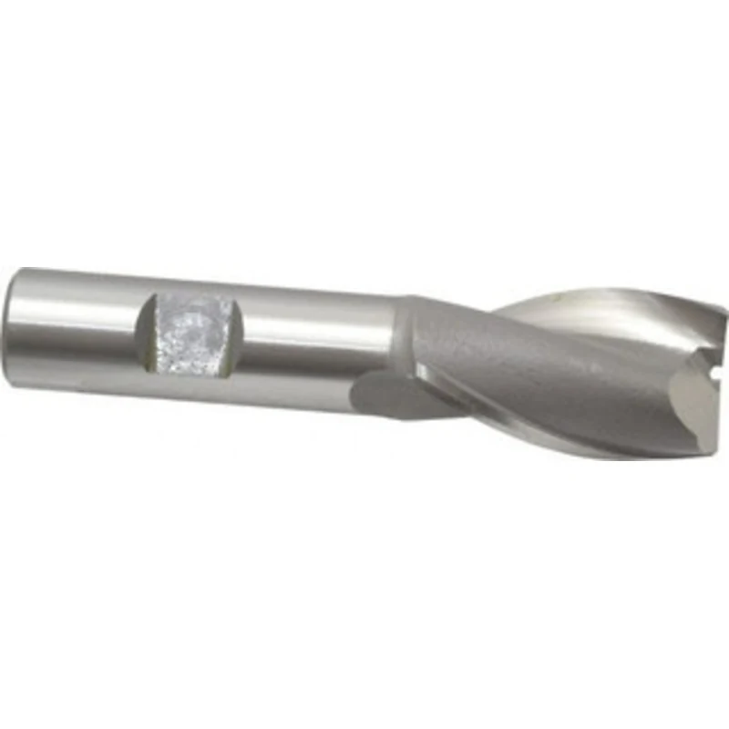 OSG 7/8, 1-1/2 LOC, 5/8 Shank Diam, 3-5/8 OAL, 2 Flute, Cobalt Square End Mill Single End, Uncoated, Spiral Flute, 30...