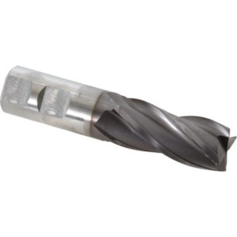 OSG 7/8, 1-7/8 LOC, 7/8 Shank Diam, 4-1/8 OAL, 4 Flute, Vanadium High Speed Steel Square End Mill Single End, TiCN Fi...
