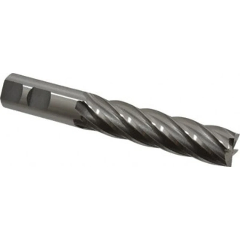 OSG 7/8, 3-1/2 LOC, 7/8 Shank Diam, 5-3/4 OAL, 6 Flute, Cobalt Square End Mill Single End, Uncoated, Spiral Flute, 30...