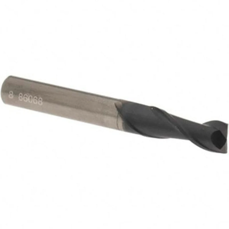 OSG 8mm, 21mm LOC, 8mm Shank Diam, 64mm OAL, 2 Flute, Solid Carbide Square End Mill Single End, TiAlN Finish, Spiral ...