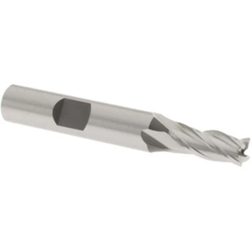 OSG 9/32, 11/16 LOC, 3/8 Shank Diam, 2-1/2 OAL, 4 Flute, Cobalt Square End Mill Single End, Uncoated, Spiral Flute, 3...