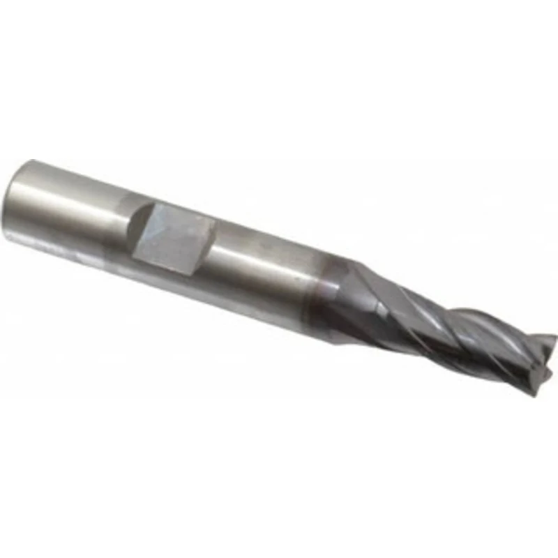OSG 9/32, 11/16 LOC, 3/8 Shank Diam, 2-1/2 OAL, 4 Flute, Vanadium High Speed Steel Square End Mill Single End, TiCN F...