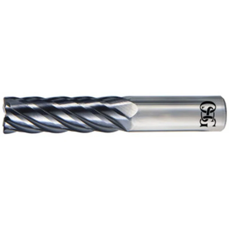 OSG VGM6, 1/2 Diam, 1 LOC, 1/2 Shank Diam, 3 OAL, 6-Flute Carbide Square End Mill Single End, EXO Finish, Helical Flu...