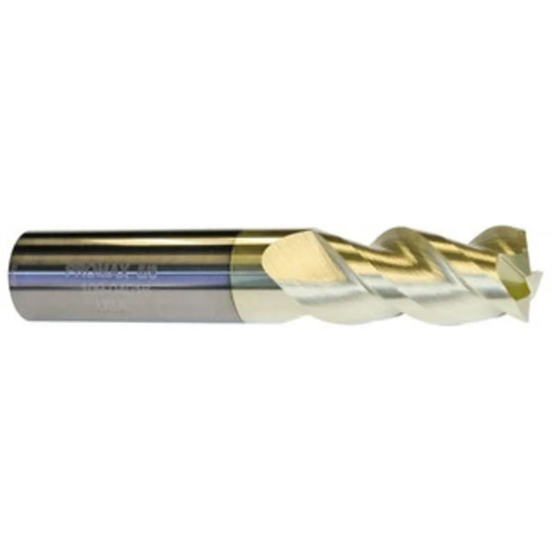 PROMAX Tools 1, 1-3/4 LOC, 1 Shank Diam, 4 OAL, 3 Flute, Solid Carbide Square End Mill Single End, ZrN Finish, Spiral...