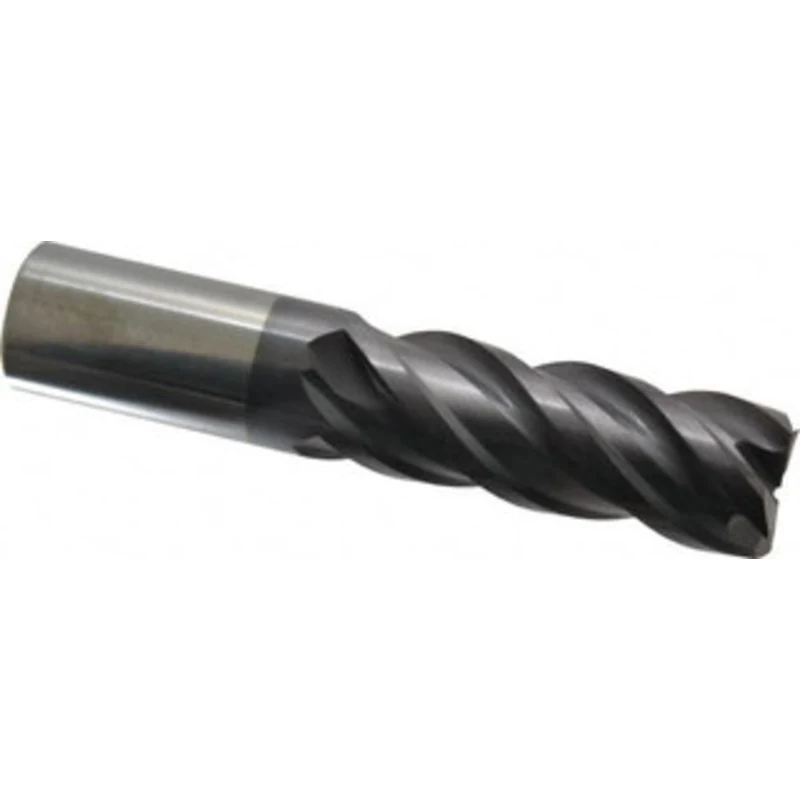 PROMAX Tools 1, 2-3/4 LOC, 1 Shank Diam, 5 OAL, 4 Flute, Solid Carbide Square End Mill Single End, AlTiN Finish, Spir...