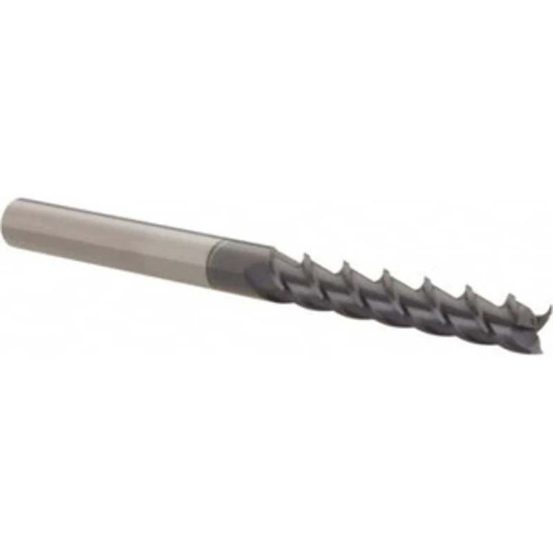PROMAX Tools 1/4, 1-1/2 LOC, 1/4 Shank Diam, 3-1/2 OAL, 3 Flute, Solid Carbide Square End Mill Single End, AlTiN Fini...