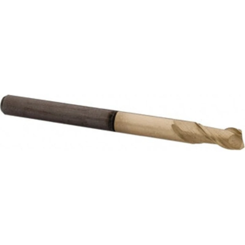 PROMAX Tools 1/8, 1/4 LOC, 1/8 Shank Diam, 1-1/2 OAL, 2 Flute, Solid Carbide Square End Mill Single End, ZrN Finish, ...