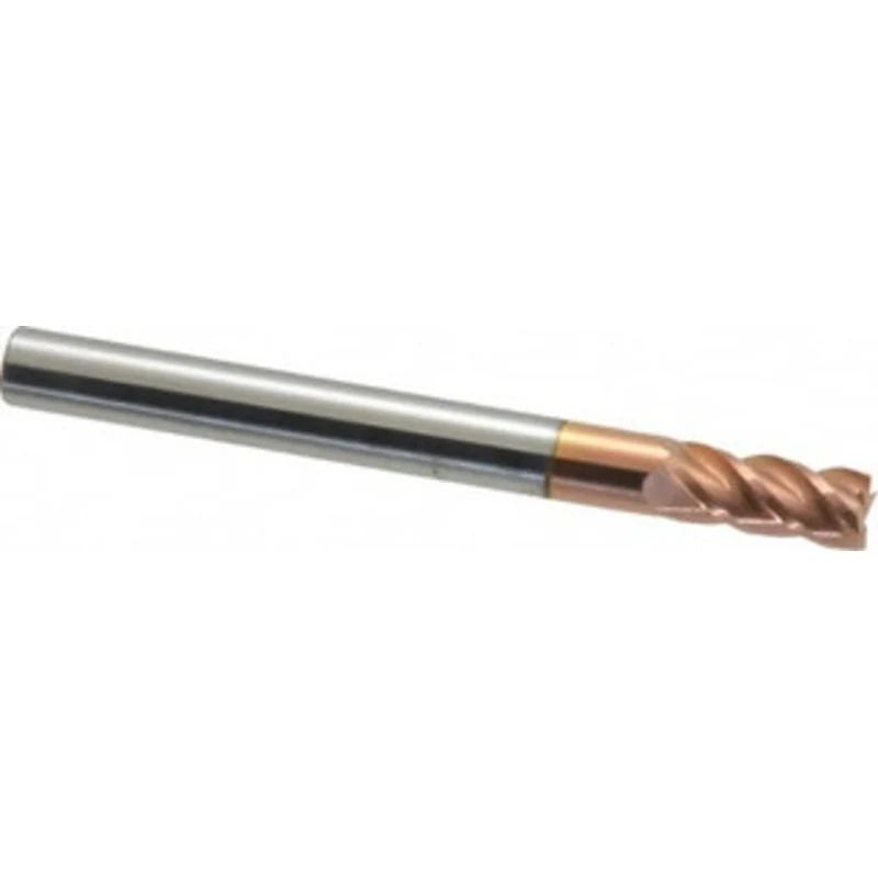 PROMAX Tools 3/16, 3/8 LOC, 3/16 Shank Diam, 2 OAL, 4 Flute, Solid Carbide Square End Mill Single End, TiCN Finish, S...