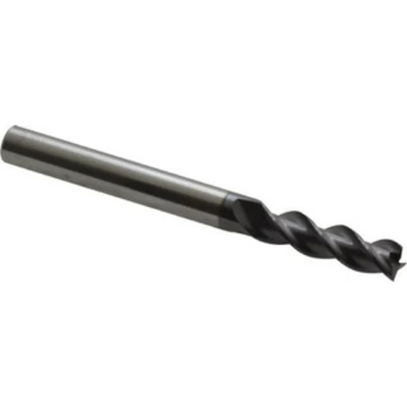 PROMAX Tools 3/16, 5/8 LOC, 3/16 Shank Diam, 2 OAL, 3 Flute, Solid Carbide Square End Mill Single End, AlTiN Finish, ...