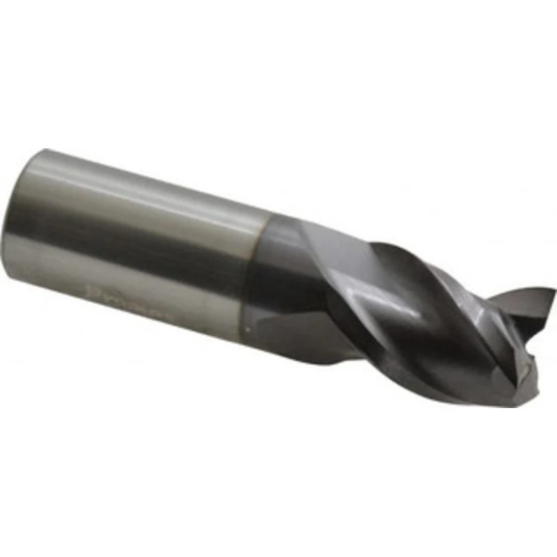 PROMAX Tools 3/4, 1 LOC, 3/4 Shank Diam, 3 OAL, 3 Flute, Solid Carbide Square End Mill Single End, AlTiN Finish, Spir...