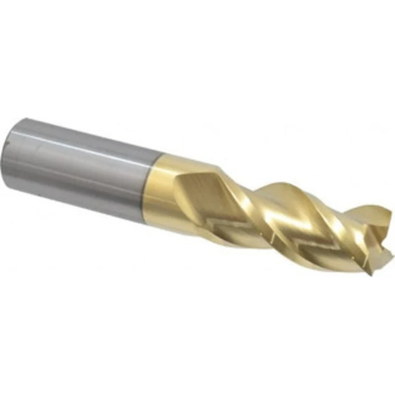 PROMAX Tools 3/4, 1-5/8 LOC, 3/4 Shank Diam, 4 OAL, 3 Flute, Solid Carbide Square End Mill Single End, ZrN Finish, Sp...