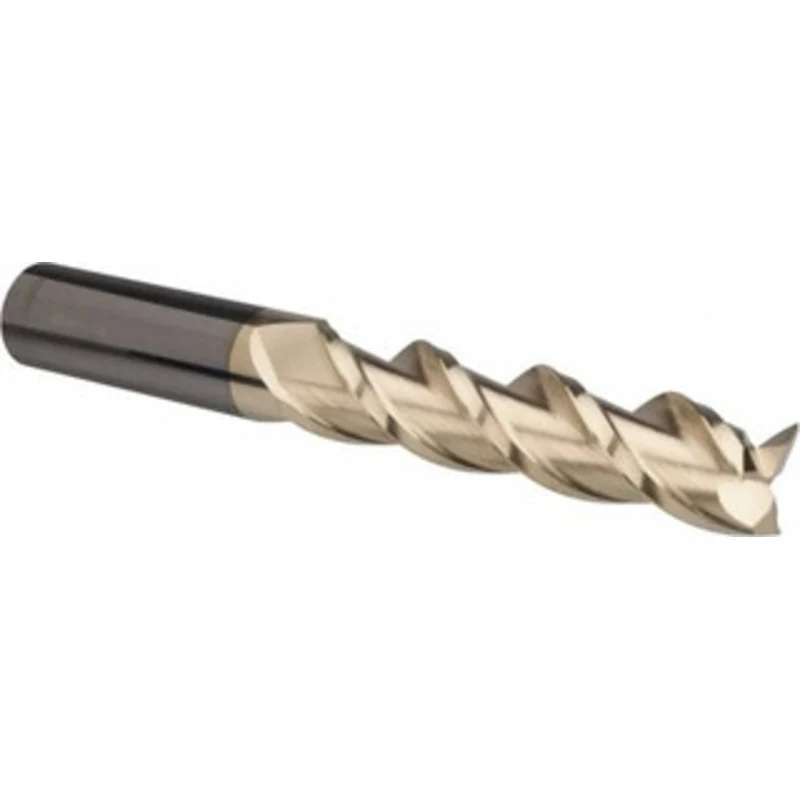 PROMAX Tools 3/4, 3-1/4 LOC, 3/4 Shank Diam, 6 OAL, 3 Flute, Solid Carbide Square End Mill Single End, ZrN Finish, Sp...