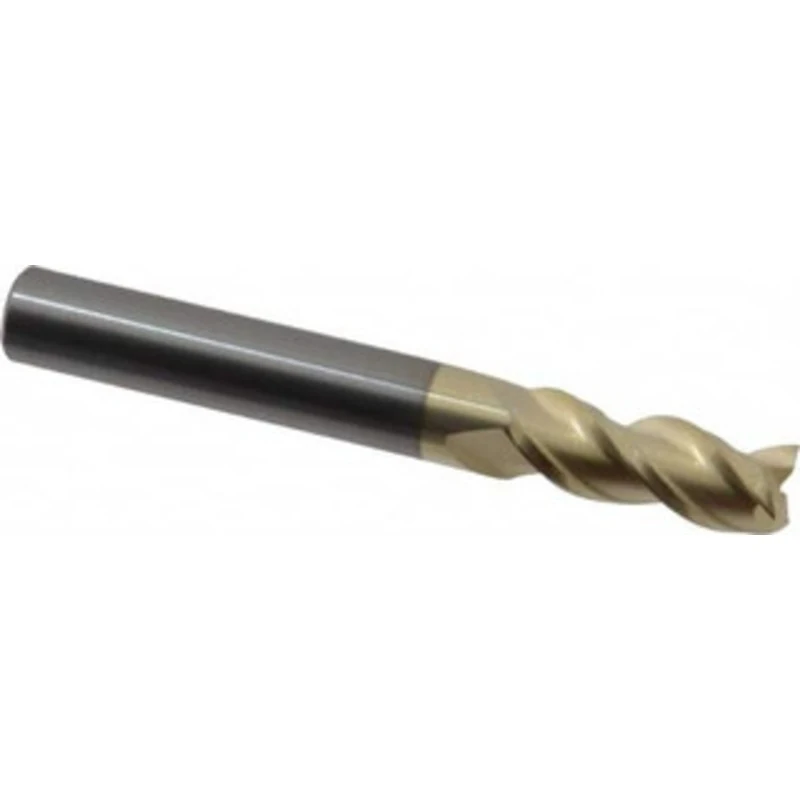 Accupro 3 per Side 1/4 Small End Diam 2-1/4 LOC 3-Flute Solid Carbide Tapered Ball End Mill Uncoated, 1/2 Shank Diam,...