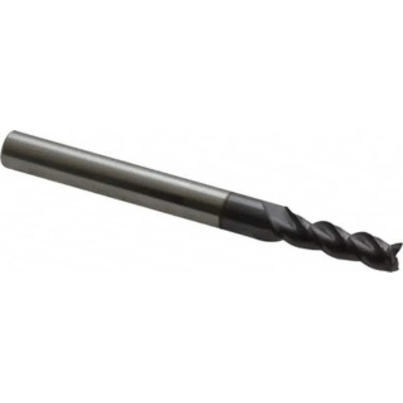 PROMAX Tools 5/32, 1/2 LOC, 3/16 Shank Diam, 2 OAL, 3 Flute, Solid Carbide Square End Mill Single End, AlTiN Finish, ...
