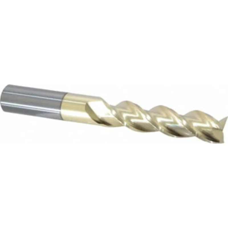 PROMAX Tools 5/8, 2-1/2 LOC, 5/8 Shank Diam, 5 OAL, 3 Flute, Solid Carbide Square End Mill Single End, ZrN Finish, Sp...