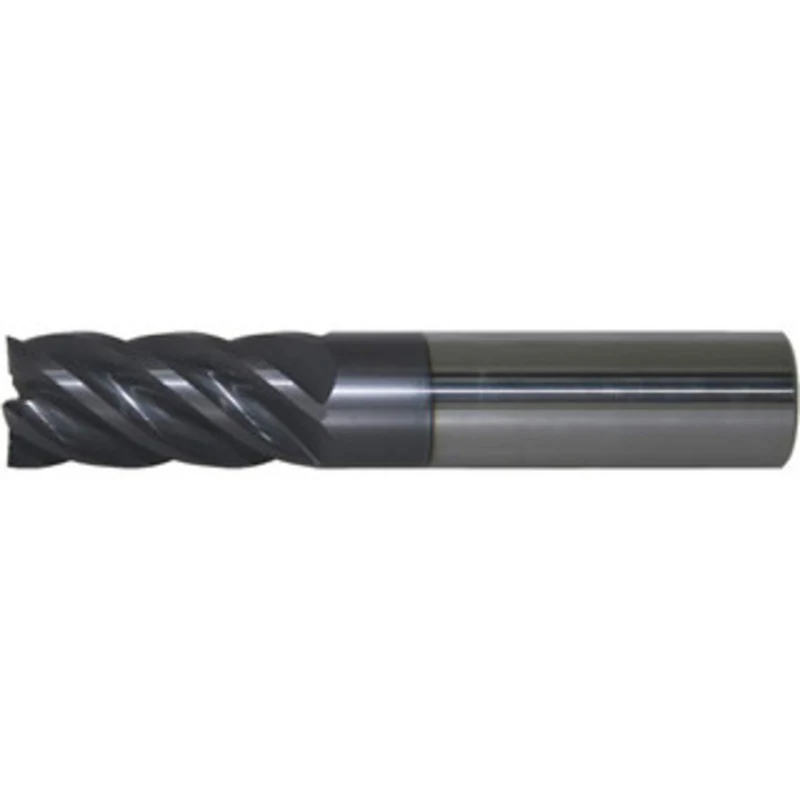 PROMAX Tools Square End Mill, 1/2 Dia, 5/8 LOC, 1/2 Shank Dia, 2-1/2 OAL, 5 Flutes, Solid Carbide, Single End, AlTiN ...