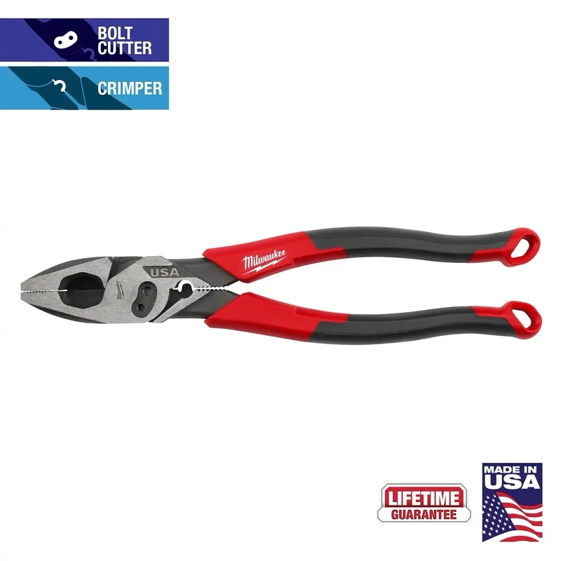 9" LINEMANS DIP PLIER CRMP & BC USA