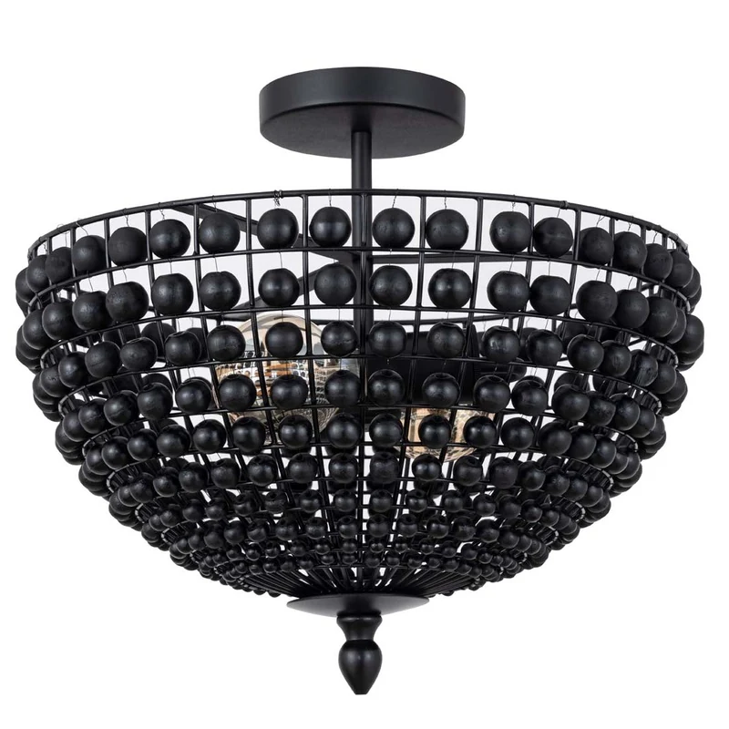 Plafonnier - Canarm Nouveau BURKLEY Semi-Flush Mount, ISF1185A02BK16