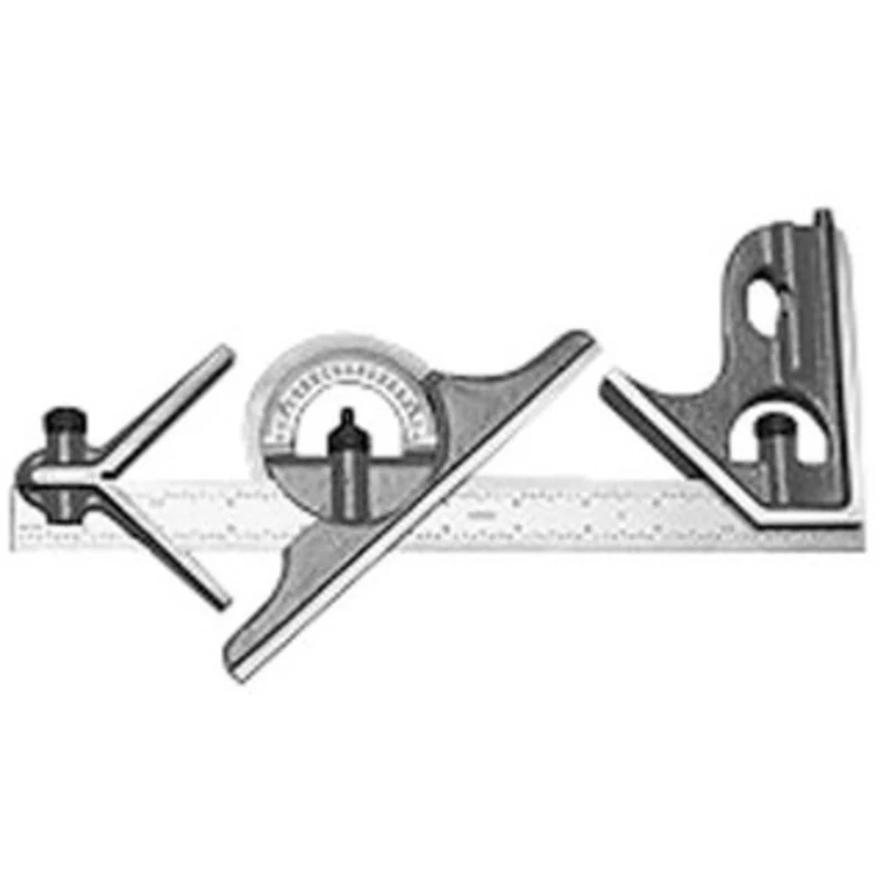 Precise 4 Piece Combination Square Set, 12 With 4R Graduation - CSS-012