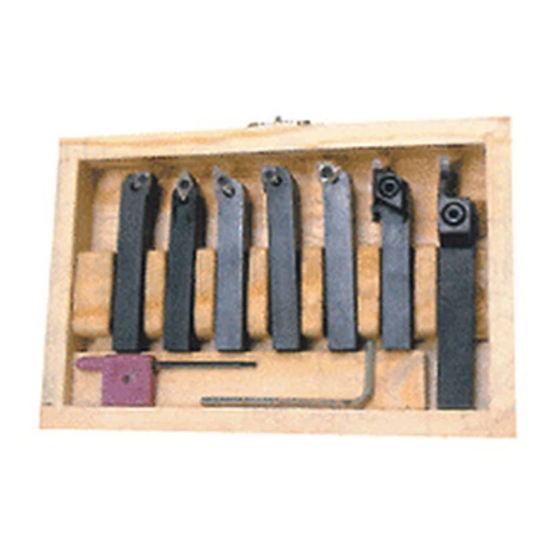 Precise 7 Pc. Indexable Carbide Turning Tools Set, 5/8 Sq Shank - 404-1053