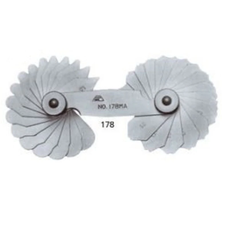 Precise Fillet or Radius Leaf Gage 17/64-1/2 by 64ths 32 Leaves - 178B