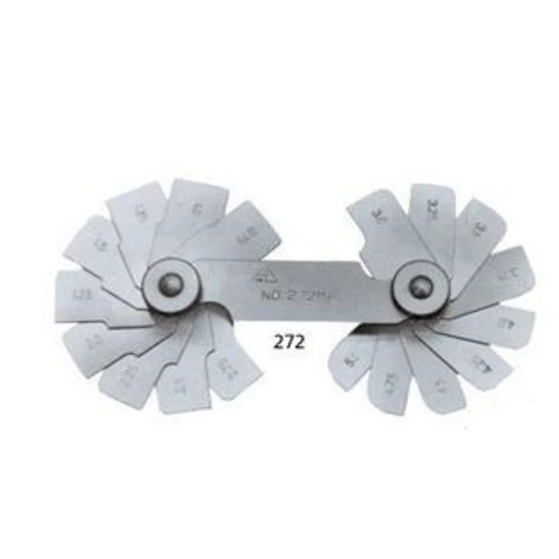 Precise Metric Fillet or Radius Gage 5.5-13mm by .5mm with 16 Leaves - 272MB