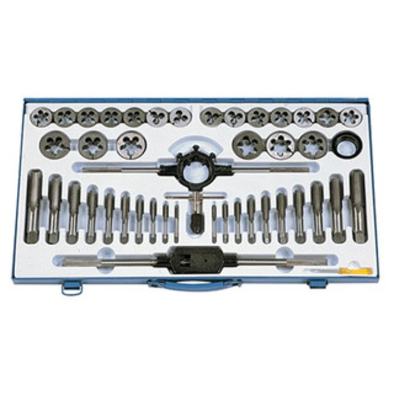 Precise Tap & Die Set, 45 Pcs. Tungsten Alloy Steel, 1/4 thru 1, 1-1/2 & 2 Die Diameter - 404-700