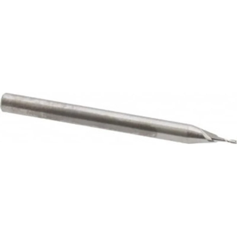 RobbJack 0.027, 0.081 LOC, 1/8 Shank Diam, 1-1/2 OAL, 2 Flute, Solid Carbide Square End Mill Single End, Uncoated, Sp...