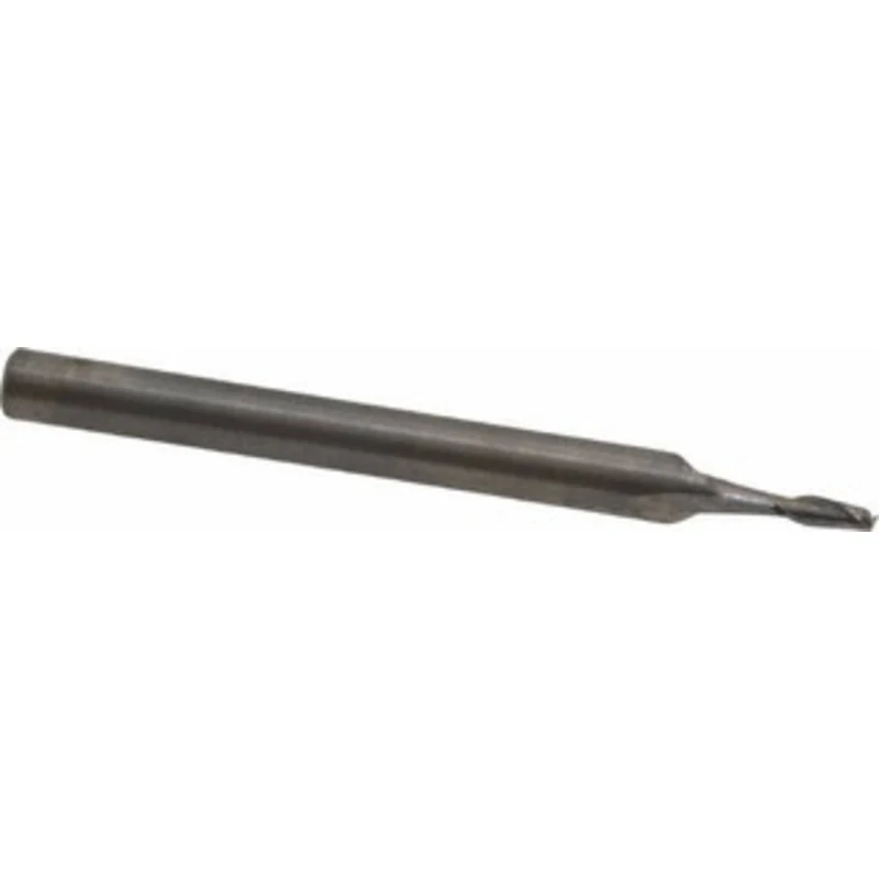 RobbJack 0.055, 0.165 LOC, 1/8 Shank Diam, 1-1/2 OAL, 2 Flute, Solid Carbide Square End Mill Single End, Uncoated, Sp...