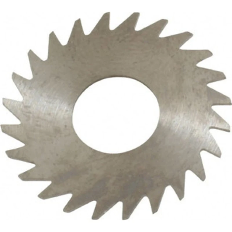 RobbJack 1 x 0.025, 3/8 Arbor, 24-Tooth Solid Carbide Slitting & Slotting Saw Uncoated, RH Cut, Straight Teeth, Conca...