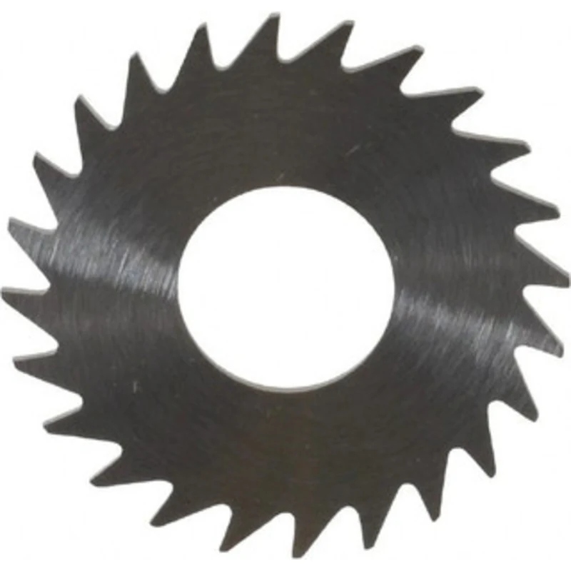RobbJack 1 x 0.028, 3/8 Arbor, 24-Tooth Solid Carbide Slitting & Slotting Saw Uncoated, RH Cut, Straight Teeth, Conca...