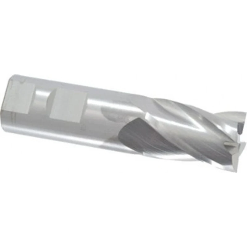 RobbJack 1, 1-1/2 LOC, 1 Shank Diam, 4 OAL, 4 Flute, Solid Carbide Square End Mill Single End, Uncoated, Spiral Flute...