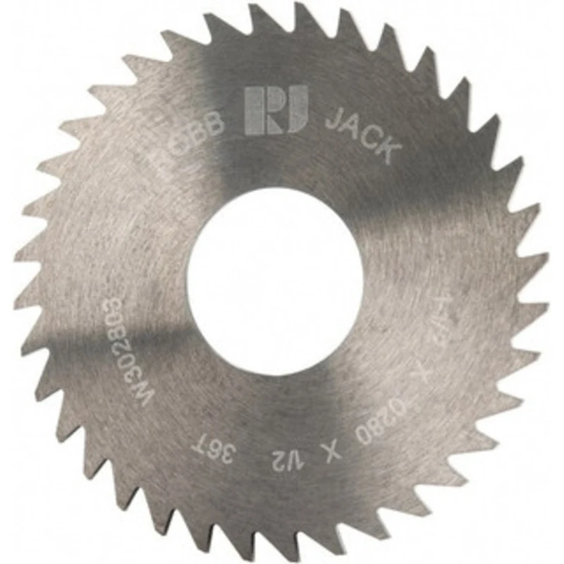 RobbJack 1-1/2 x 0.028, 1/2 Arbor, 36-Tooth Solid Carbide Slitting & Slotting Saw Uncoated, RH Cut, Straight Teeth, C...