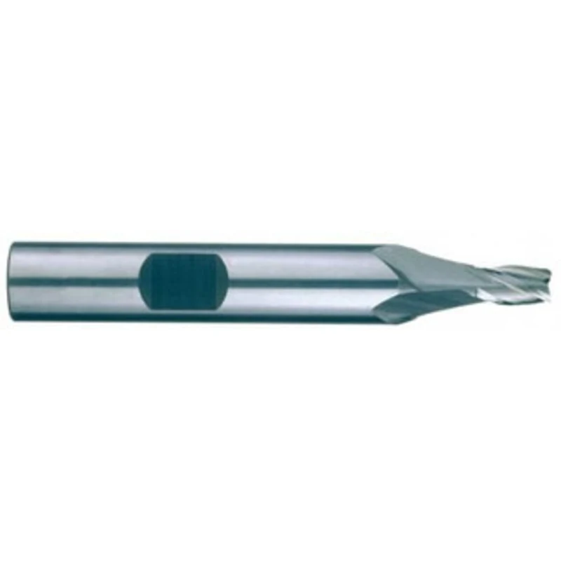 RobbJack 13/32, 1 LOC, 1/2 Shank Diam, 3 OAL, 2 Flute, Solid Carbide Square End Mill Single End, Uncoated, Spiral Flu...