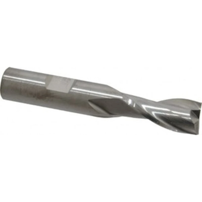 RobbJack 1/2, 1 LOC, 1/2 Shank Diam, 3 OAL, 2 Flute, Solid Carbide Square End Mill Single End, Uncoated, Spiral Flute...