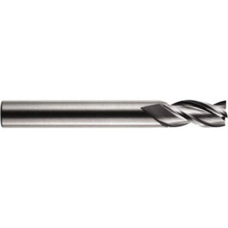 RobbJack 1/2, 1-1/8 LOC, 1/2 Shank Diam, 3 OAL, 3 Flute, Solid Carbide Square End Mill Single End, Uncoated, Spiral F...