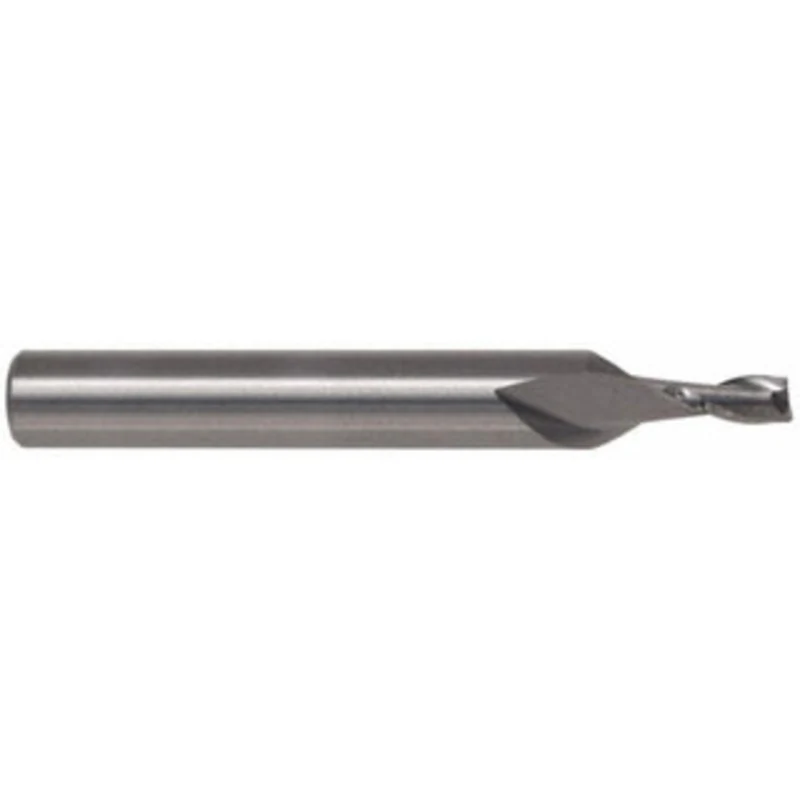 RobbJack 1/4, 1/2 LOC, 1/4 Shank Diam, 2 OAL, 3 Flute, Solid Carbide Square End Mill Single End, Uncoated, Spiral Flu...