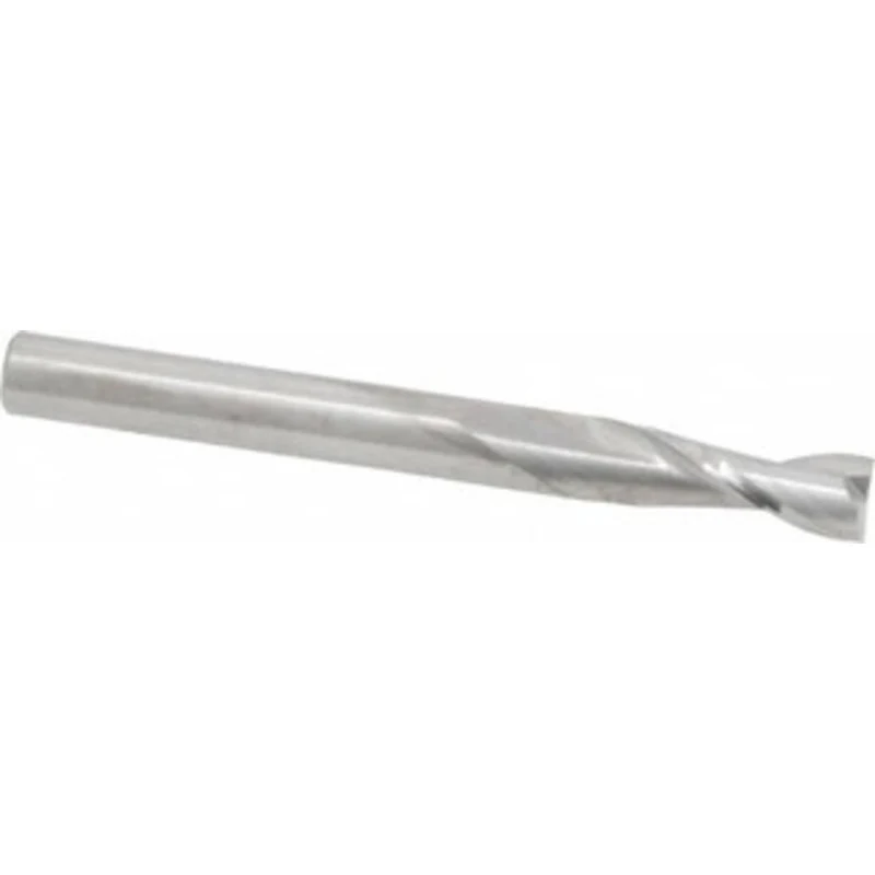 RobbJack 1/4, 3/4 LOC, 1/4 Shank Diam, 2-1/2 OAL, 2 Flute, Solid Carbide Square End Mill Single End, Uncoated, Spiral...