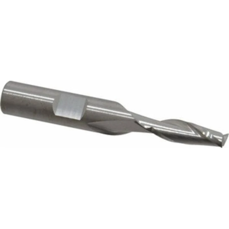 RobbJack 1/4, 3/4 LOC, 3/8 Shank Diam, 2-1/2 OAL, 2 Flute, Solid Carbide Square End Mill Single End, Uncoated, Spiral...
