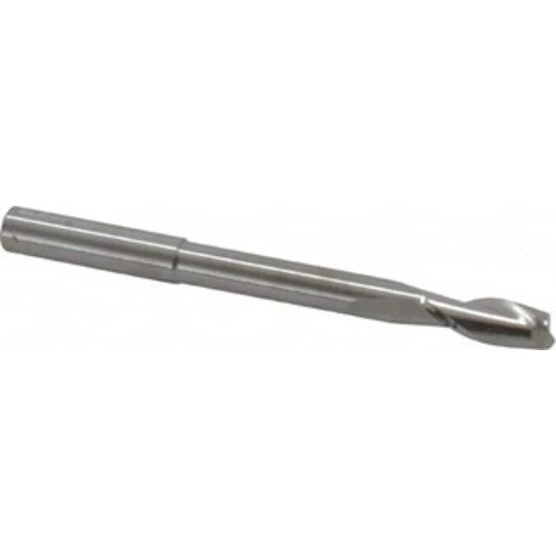 RobbJack 1/4, 5/8 LOC, 1/4 Shank Diam, 3 OAL, 2 Flute, Solid Carbide Square End Mill Single End, Uncoated, Spiral Flu...
