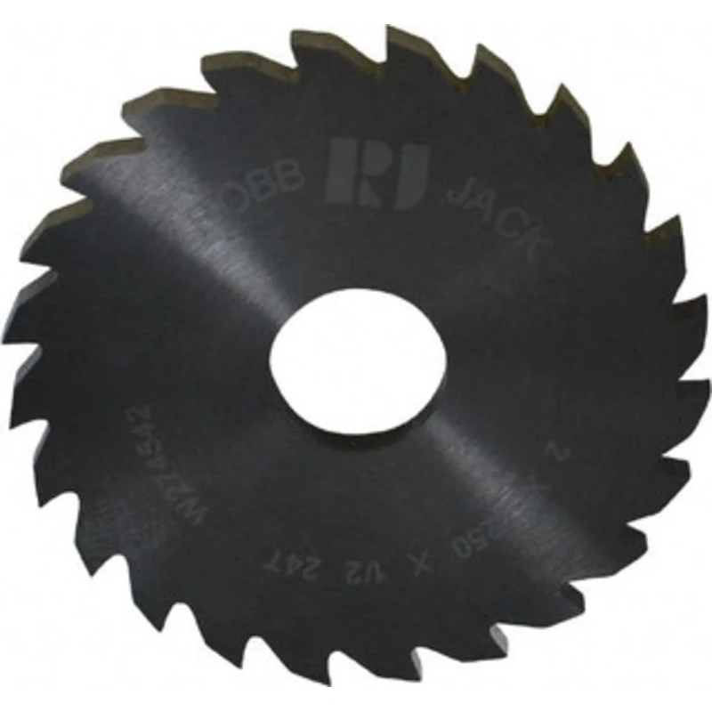 RobbJack 2 x 1/8, 1/2 Arbor, 24-Tooth Solid Carbide Slitting & Slotting Saw Uncoated, RH Cut, Straight Teeth, Concave...