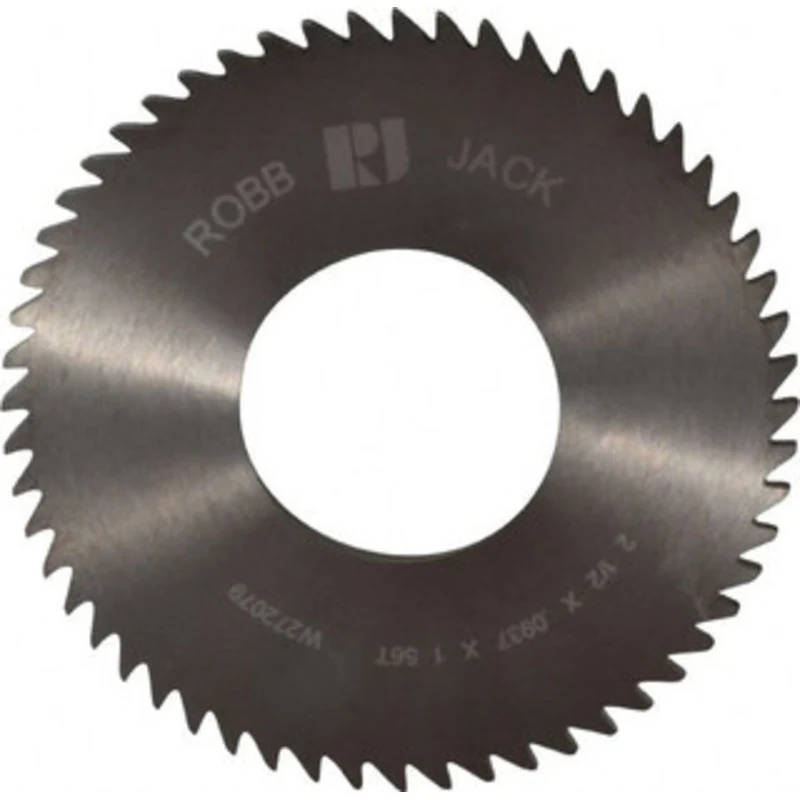 RobbJack 2-1/2 x 0.0937, 1 Arbor, 56-Tooth Solid Carbide Slitting & Slotting Saw Uncoated, RH Cut, Straight Teeth, Co...